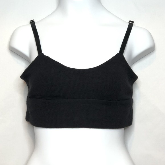 Athleta Well Rested Ribbed Sleep Bra Size XS Black Super Soft Stretch Comfort - Picture 1 of 6